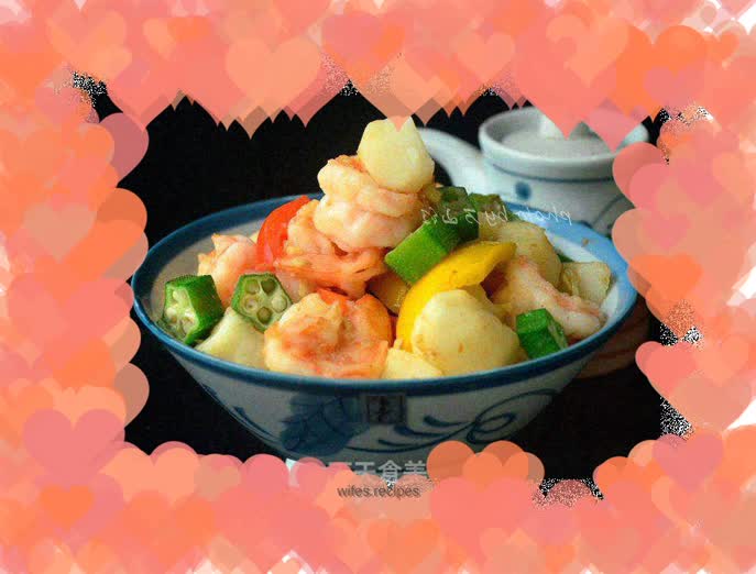 Stir-fried shrimp balls with water chestnuts