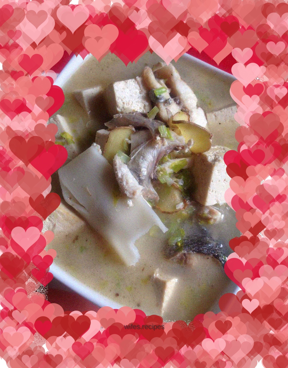 Tofu and seabass soup