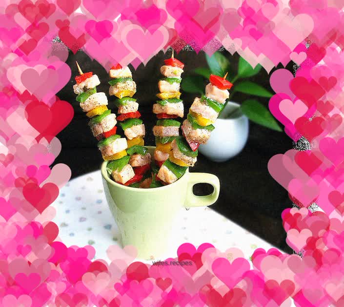 Colorful Pepper Salmon Skewers