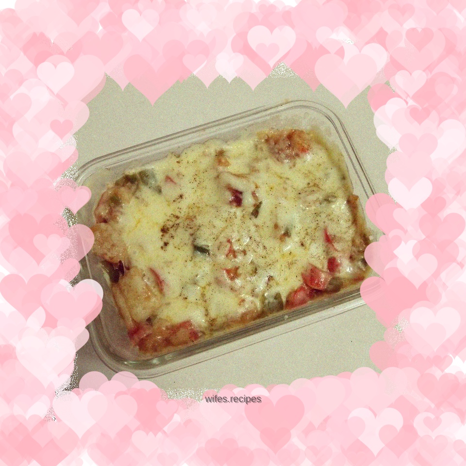 Microwave Cheese Baked Rice