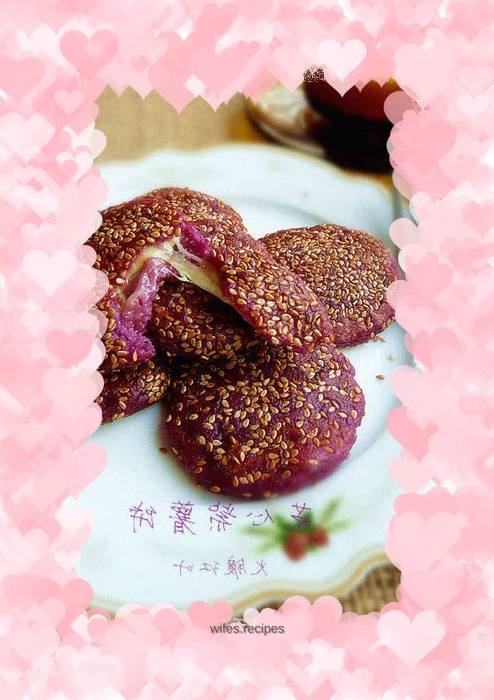 Cheesy and Purple Sweet Potato Cake