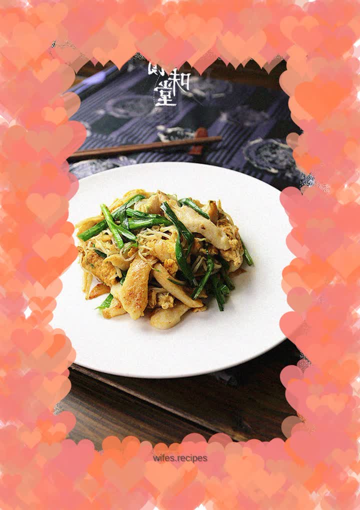 Fresh fish with smooth egg and silver bud