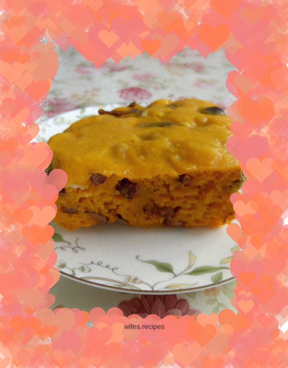 Pumpkin hair cake