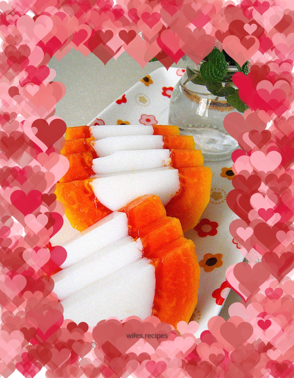 Beauty Papaya and Coconut Juice Jelly