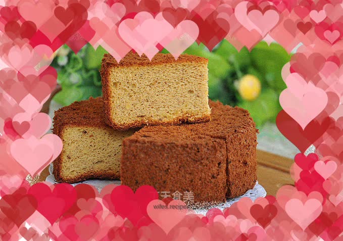 Date paste, brown sugar rice chiffon