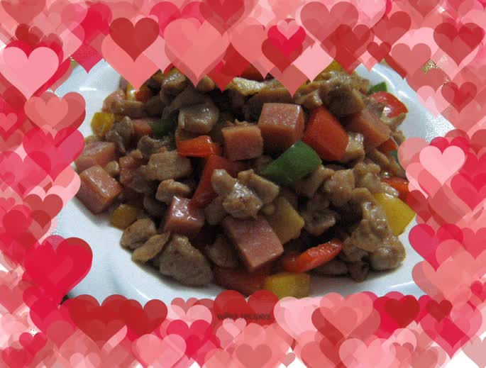 Stir-fried diced chicken