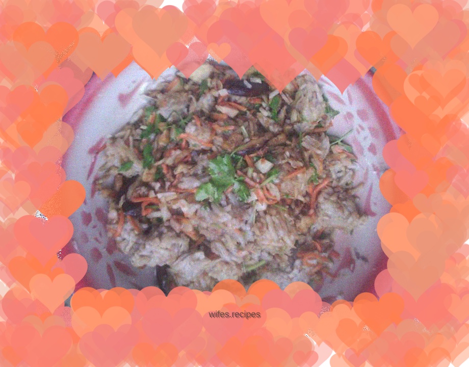 Chinese style "little taro shreds"