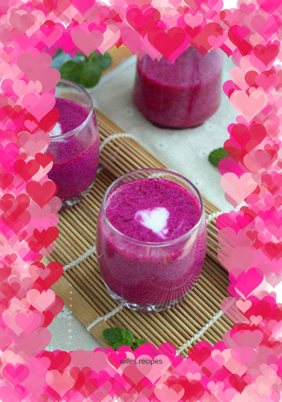 Dragon fruit honey yogurt juice