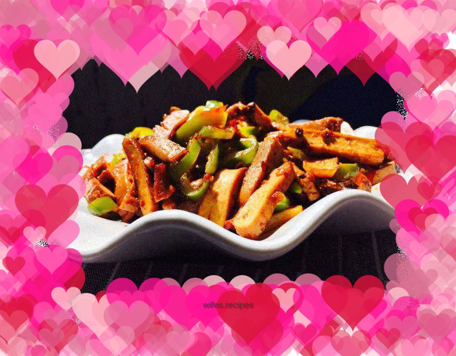 Stir-fried dried green pepper