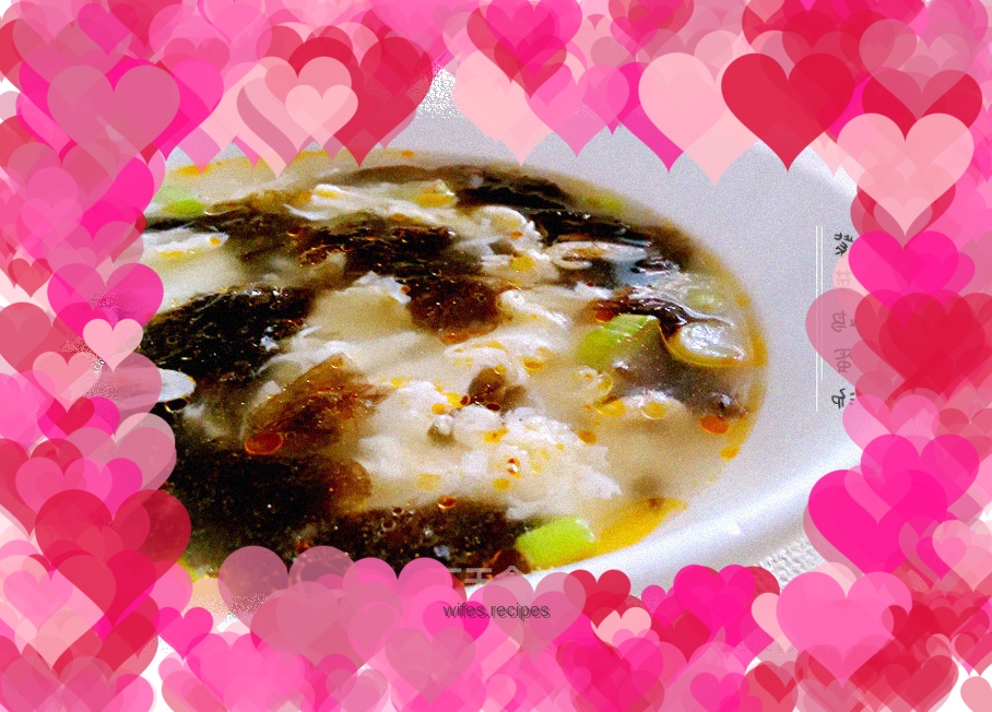Seaweed and egg soup