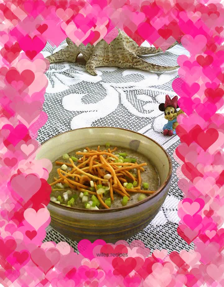 Seaweed and shrimp skin polenta