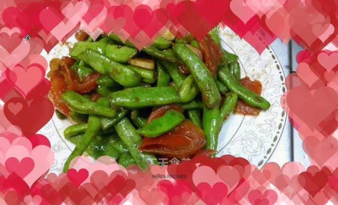 Stir-fried beans and tomatoes