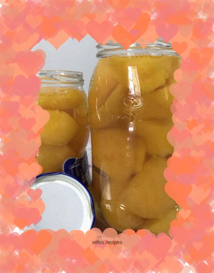 Canned yellow peach