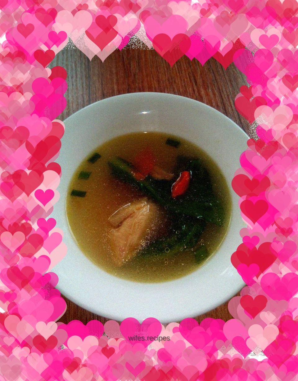 Chicken in clear soup