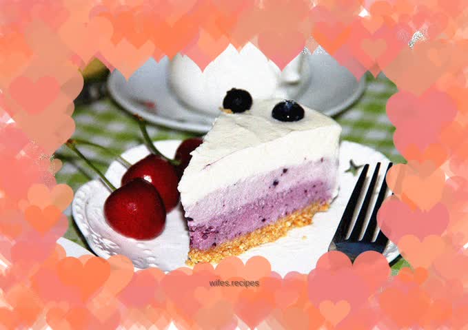 Blueberry Ombre Frozen Cheesecake