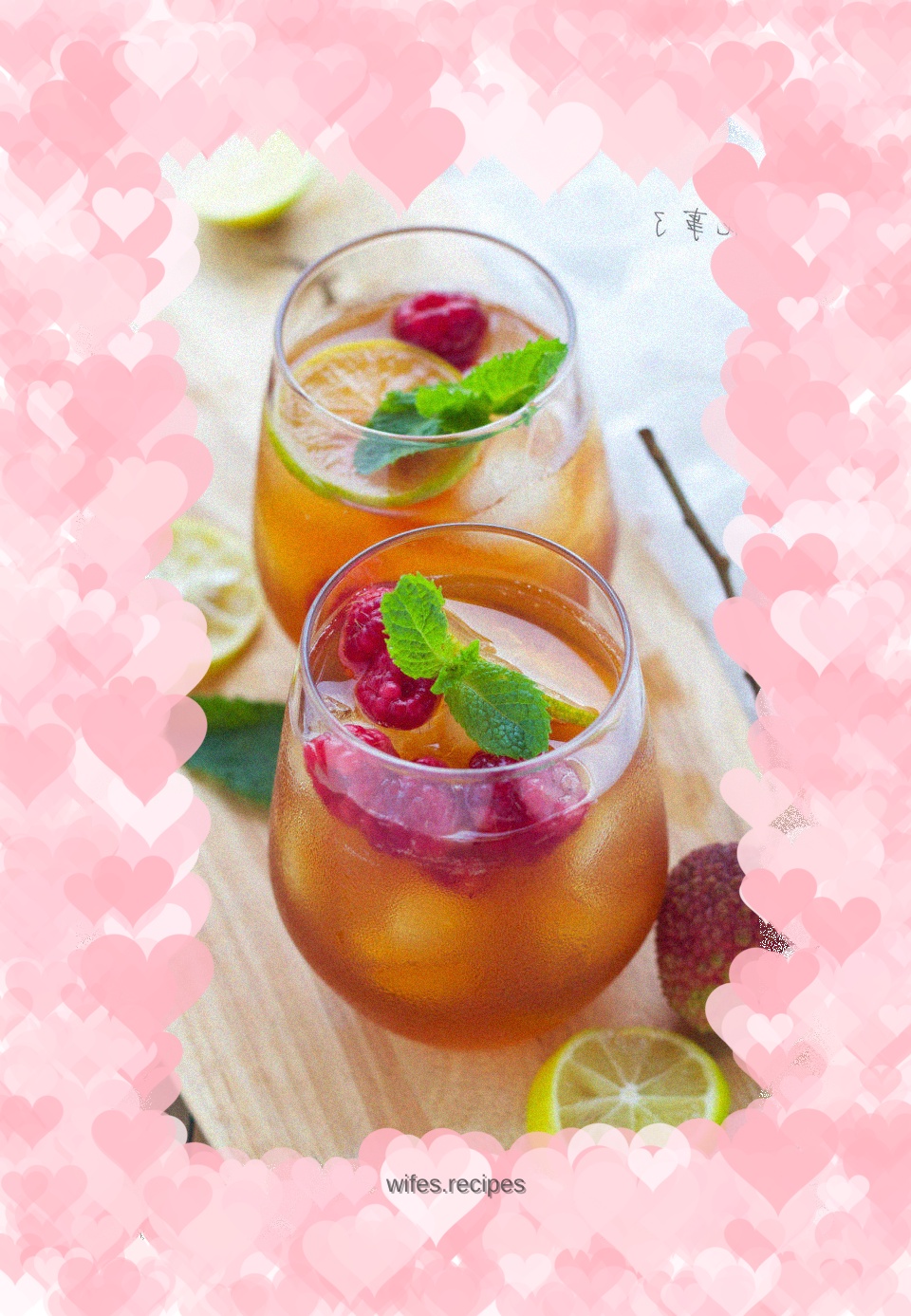 Fresh fruit and lime drink