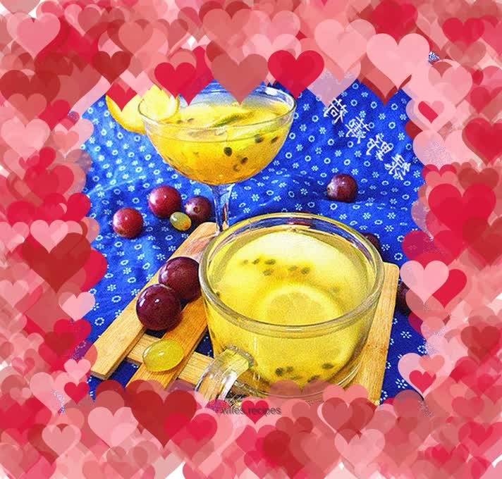 Passion fruit and pear drink