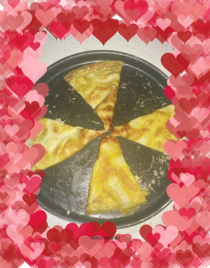 Egg and green onion pancake