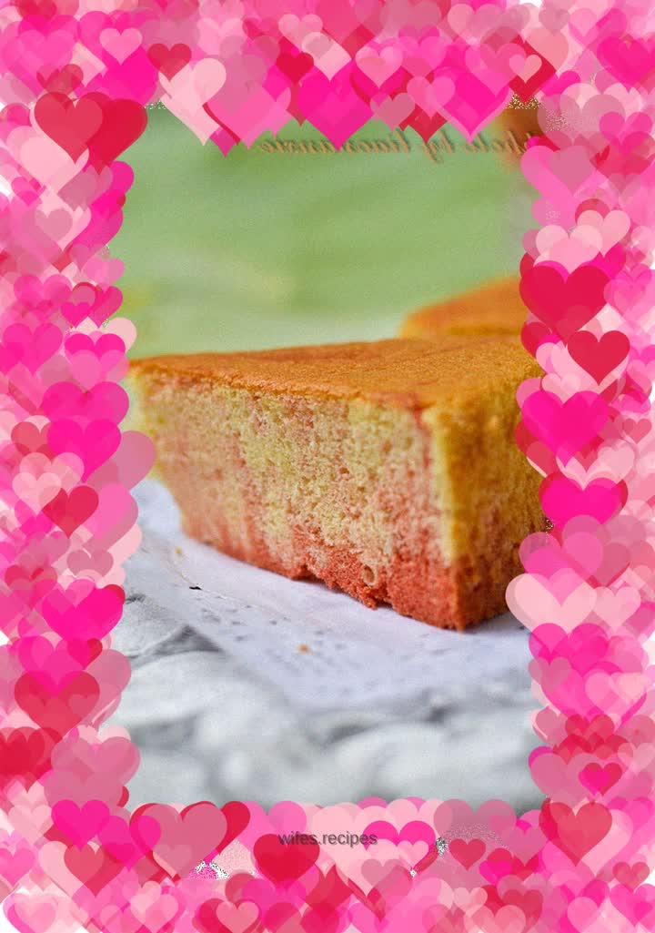 Two-color sponge cake