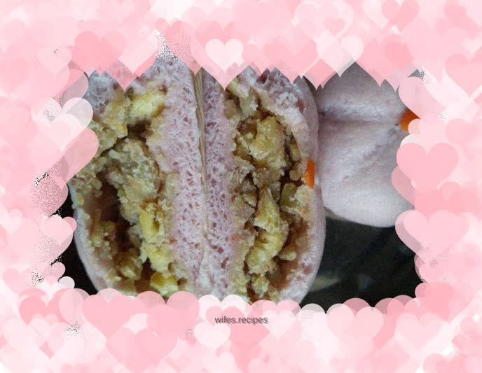 Lazy people learn pasta--purple sweet potato and chestnut buns