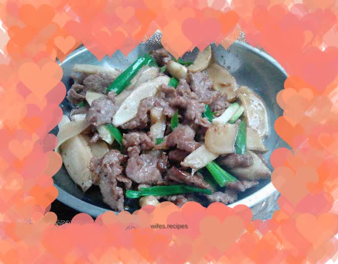 Stir-fried beef with ginger