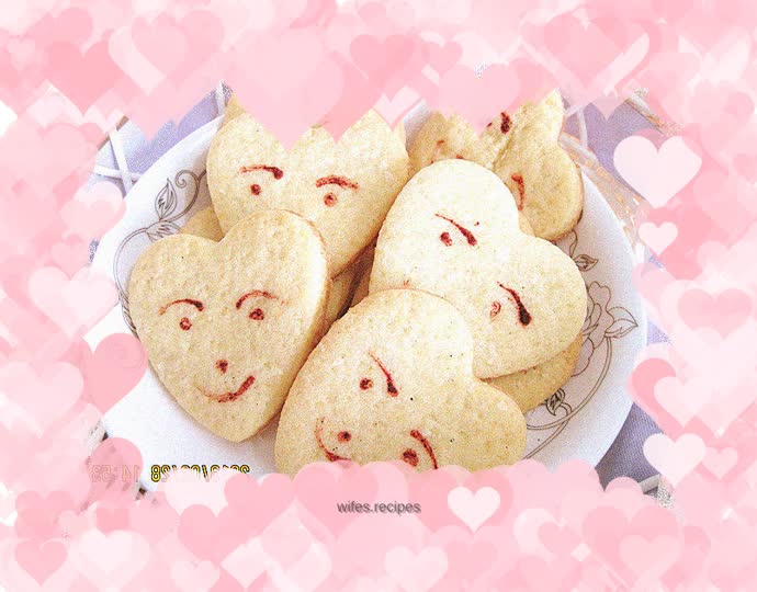 The simplest biscuits----Heart-shaped doll head biscuits