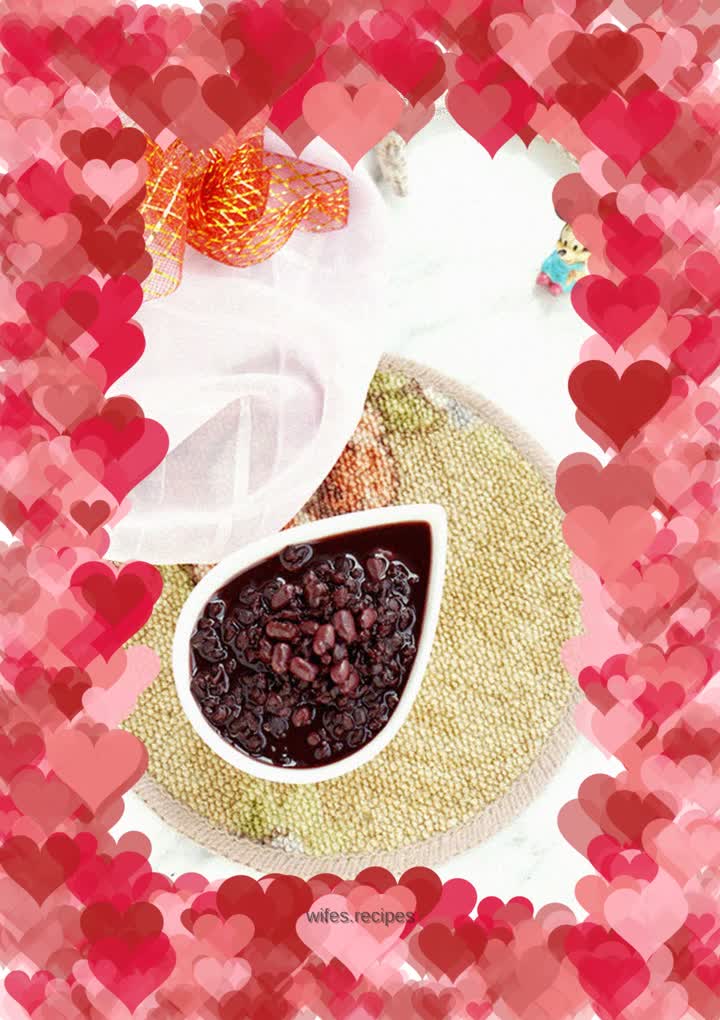 Red bean and black rice porridge