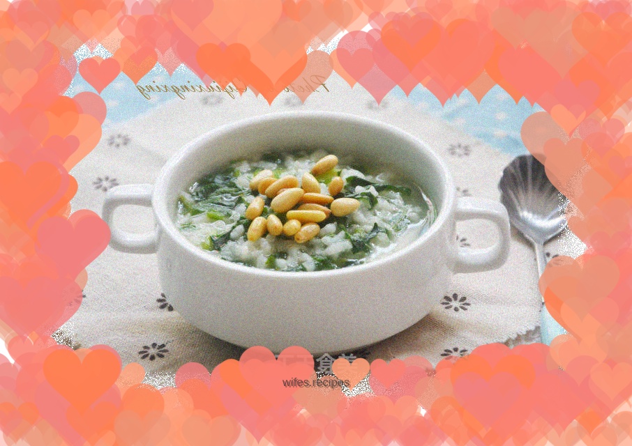 【Suzhou】Pine nut and spinach porridge