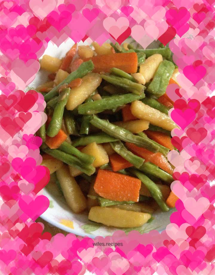 Beans stewed with potatoes