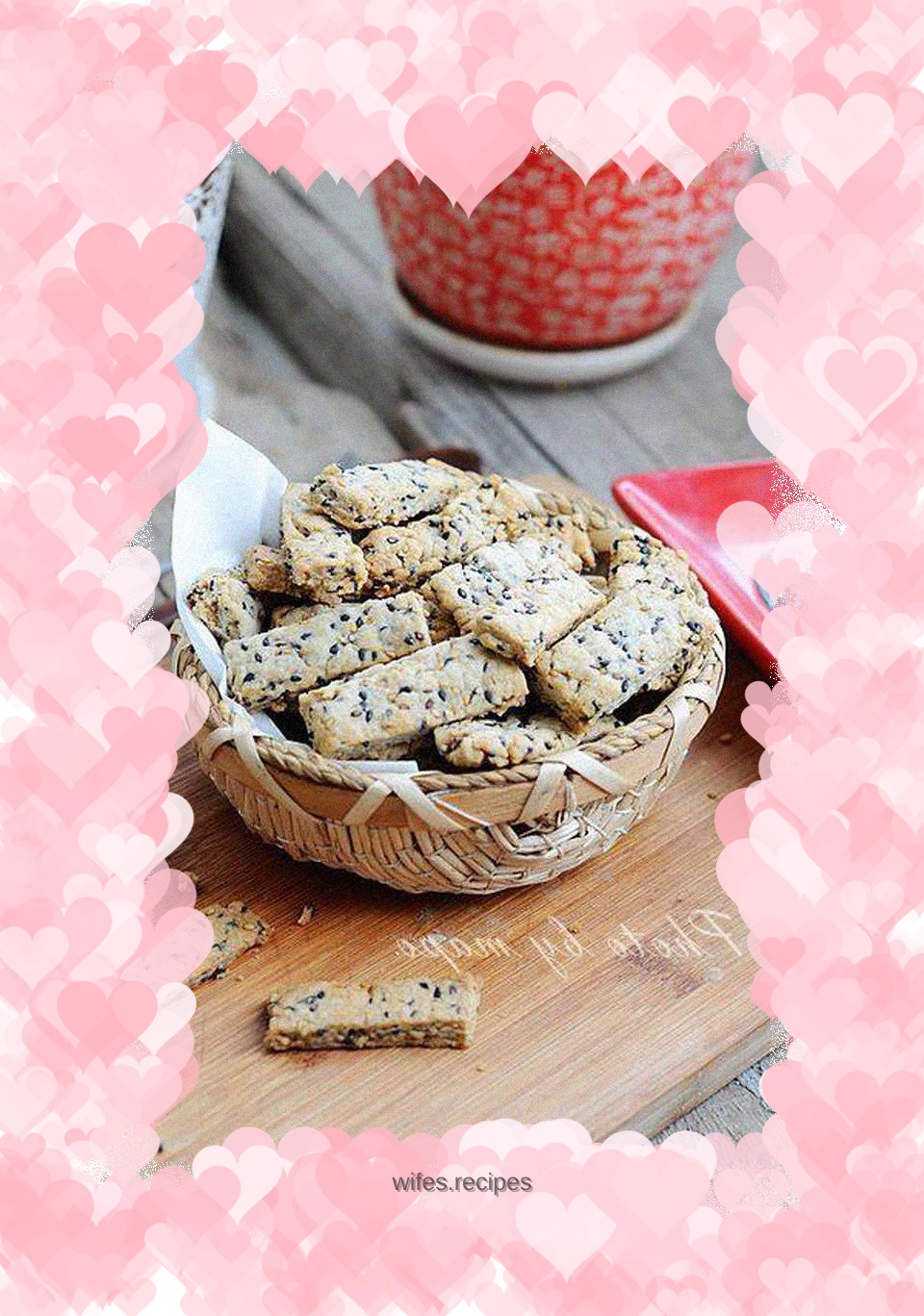 Whole wheat sesame crispy bars