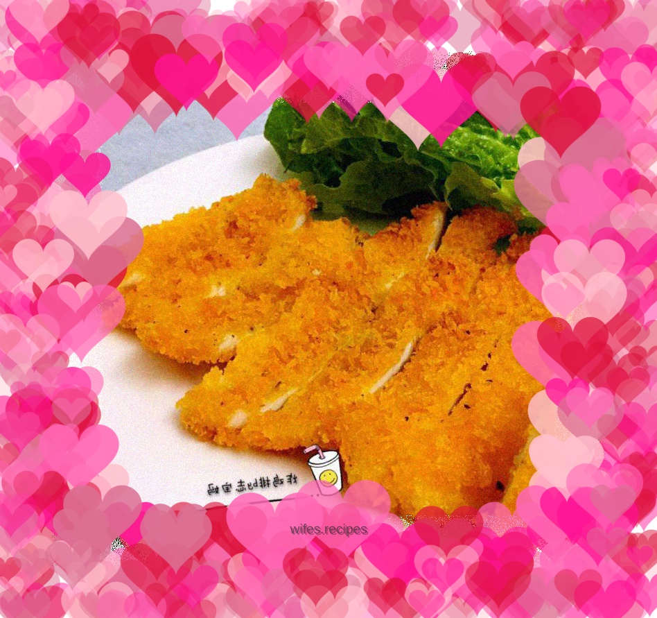 Crispy fried chicken steak