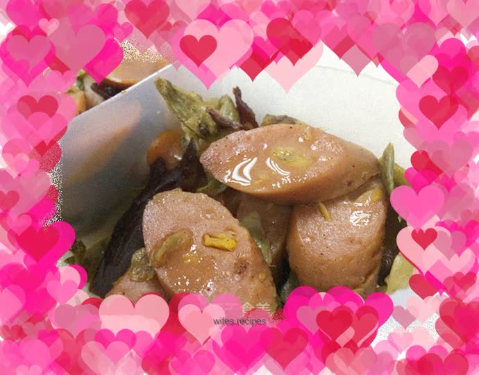 Stir-fried ham with pickled mustard---lazy vegetables