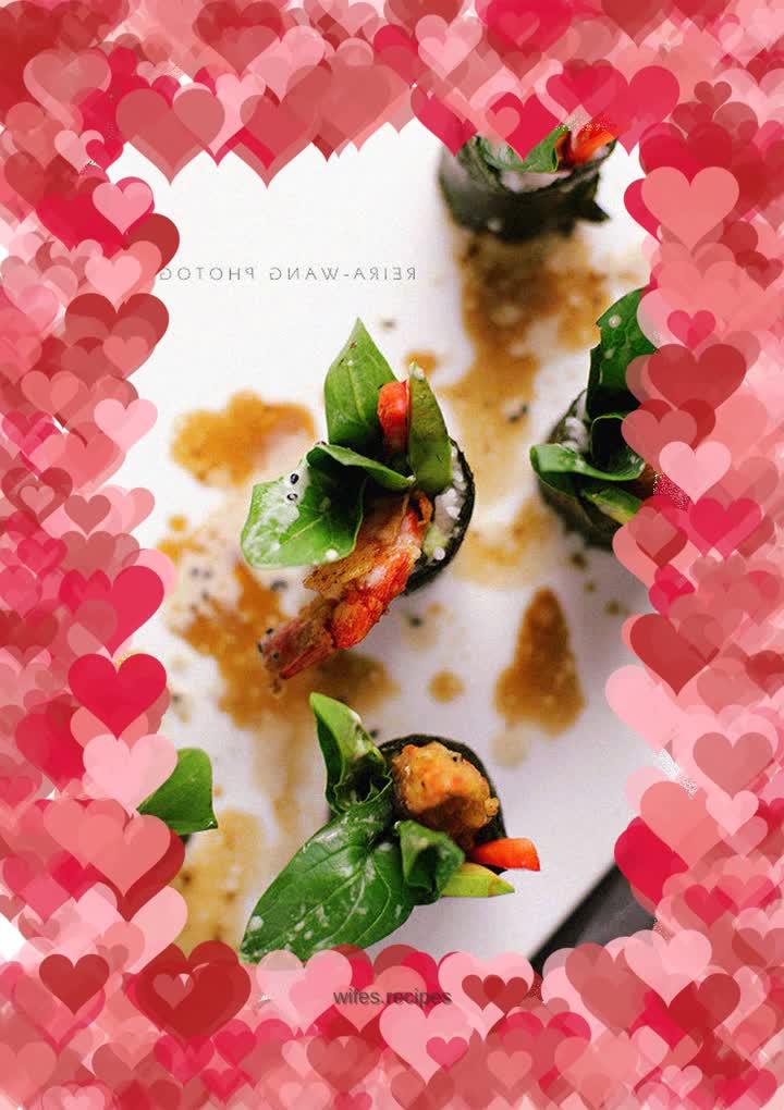 Fried shrimp sushi roll