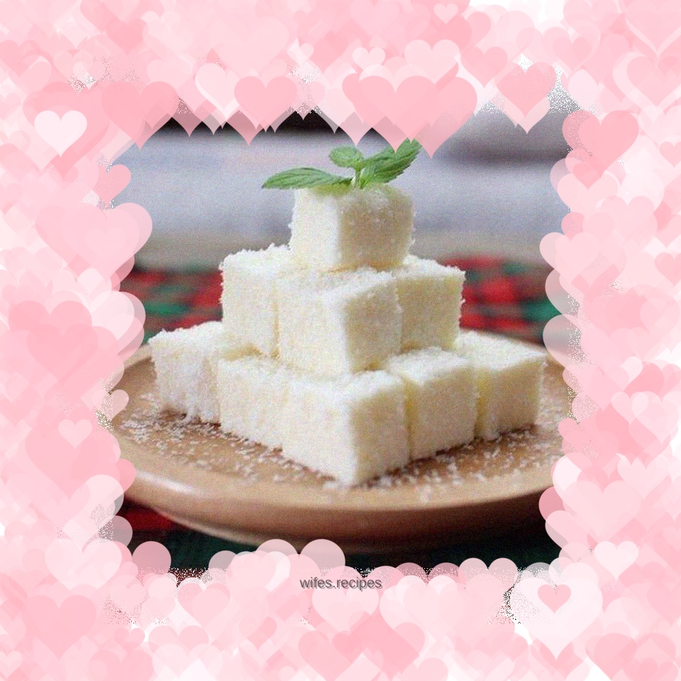 Shredded coconut milk cubes