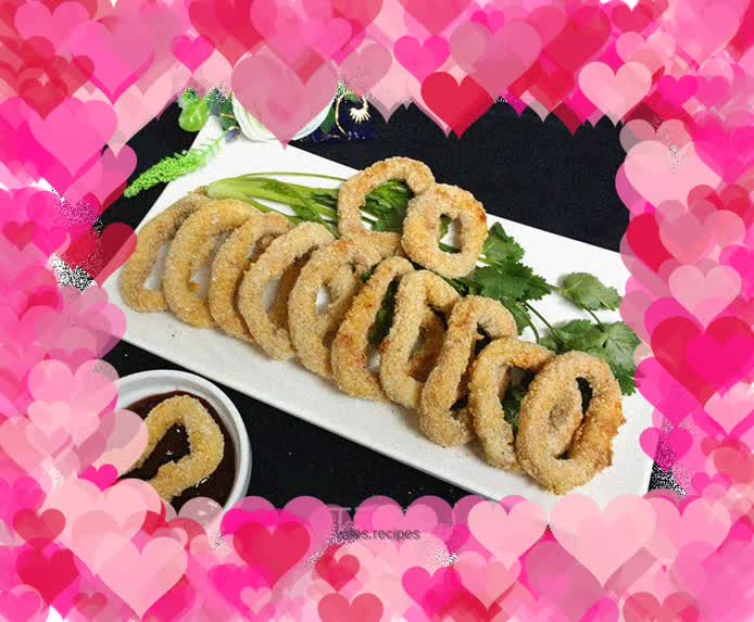 Five-spice grilled squid rings