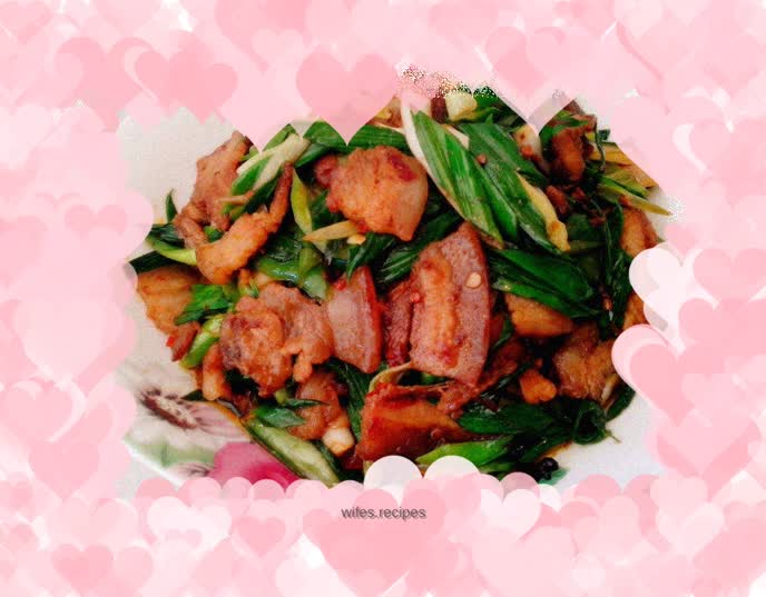 Green garlic stir-fried