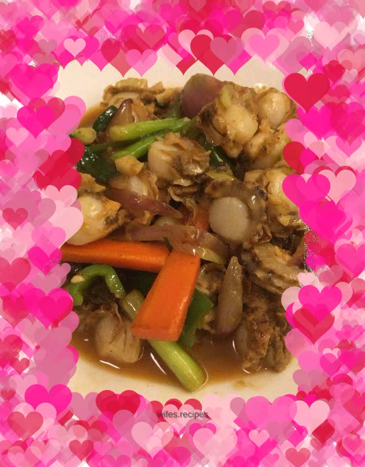 Stir-fried skirt clams