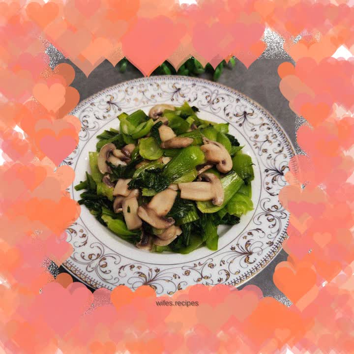 Stir-fried cabbage with mushrooms