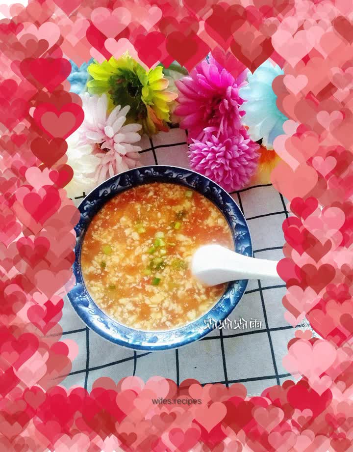 Tomato and tofu porridge