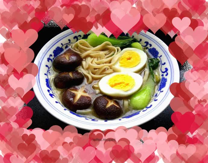 Mushroom and rapeseed noodles