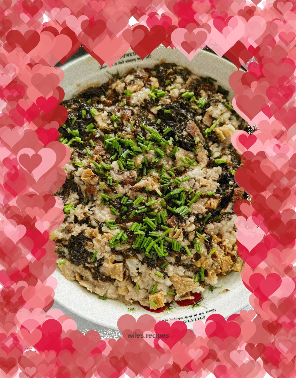 Steamed Minced Pork with Tou Shui Seaweed and Shiitake Mushrooms