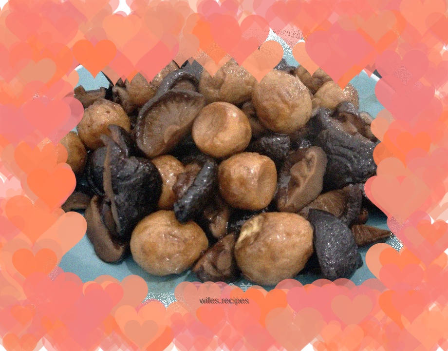 Grilled Mushrooms with Quail Eggs