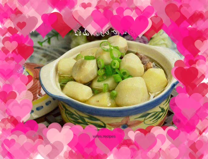 Stewed taro in chicken soup