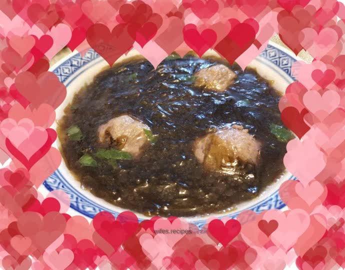 Seaweed and Beef Ball Soup