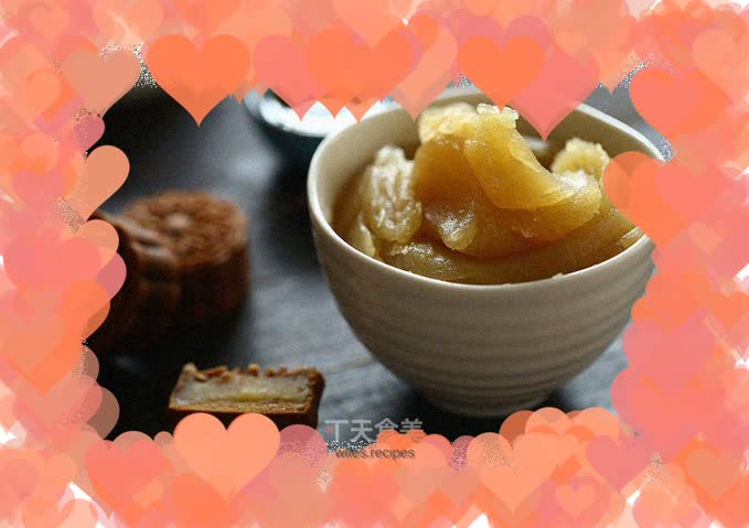 Homemade white lotus paste filling