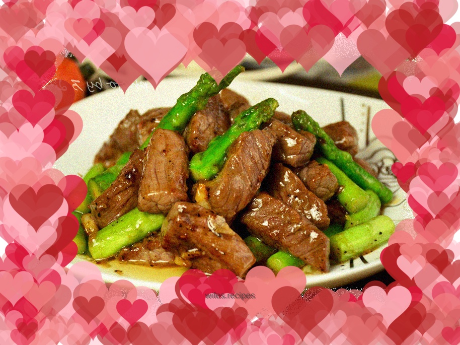 Stir-fried beef with asparagus
