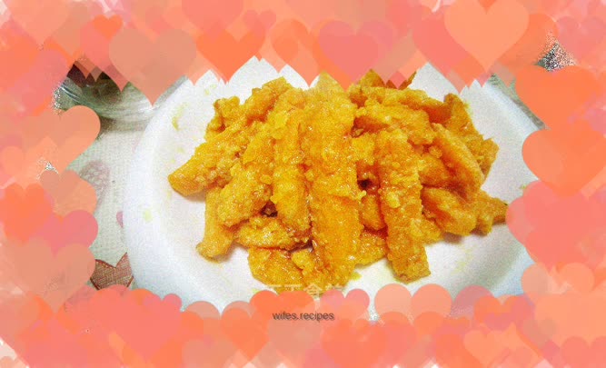 Baked pumpkin with egg yolk