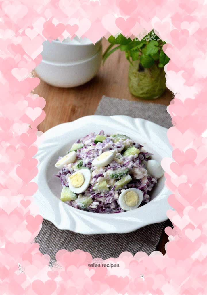 Purple Cabbage Mashed Potato Salad
