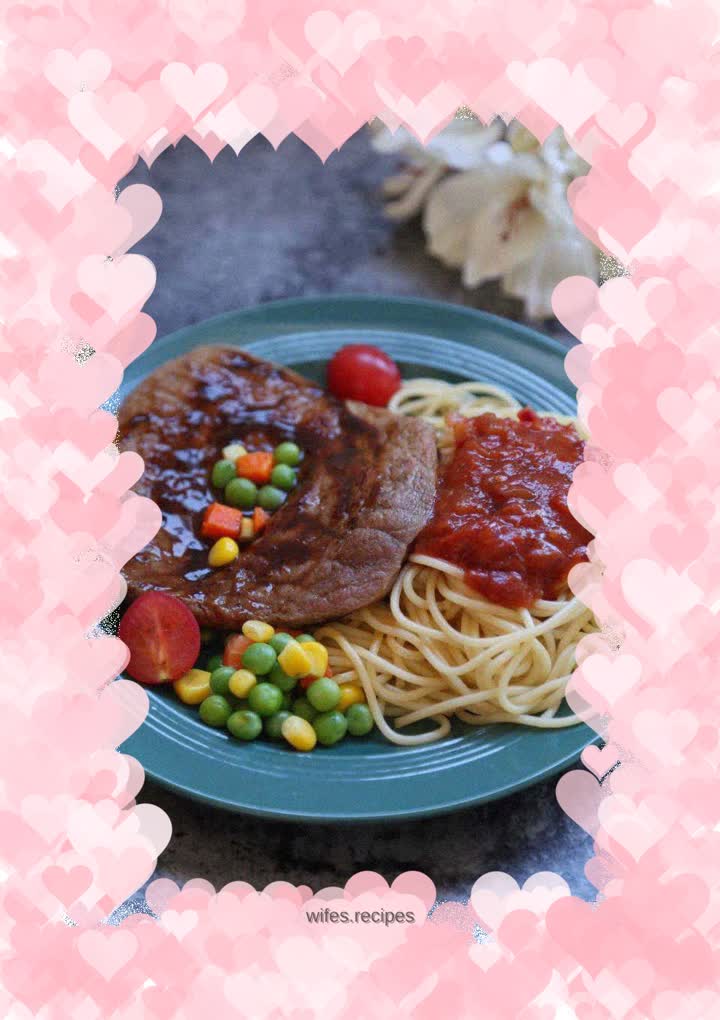 Steak pasta set