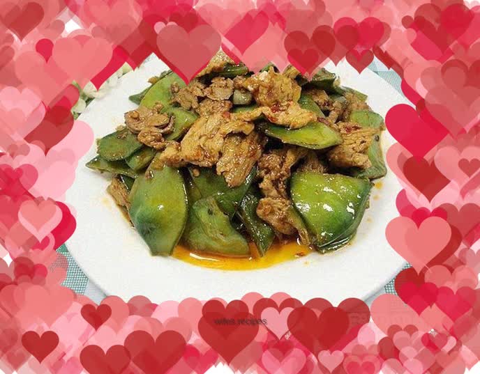 Home-cooked side dishes – Stir-fried pork with lentils